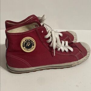 PF Flyers Grounder Hi Reiss NC Red Women Retro Sneakers PM11GH4F Size 11.5